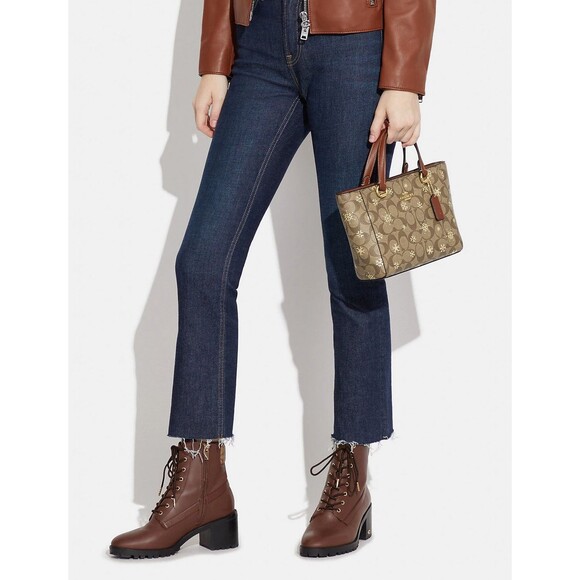 COACH ALICE Satchel Crossbody Signature Canvas Snowflake Print CF378 NWT $378 - Picture 13 of 15